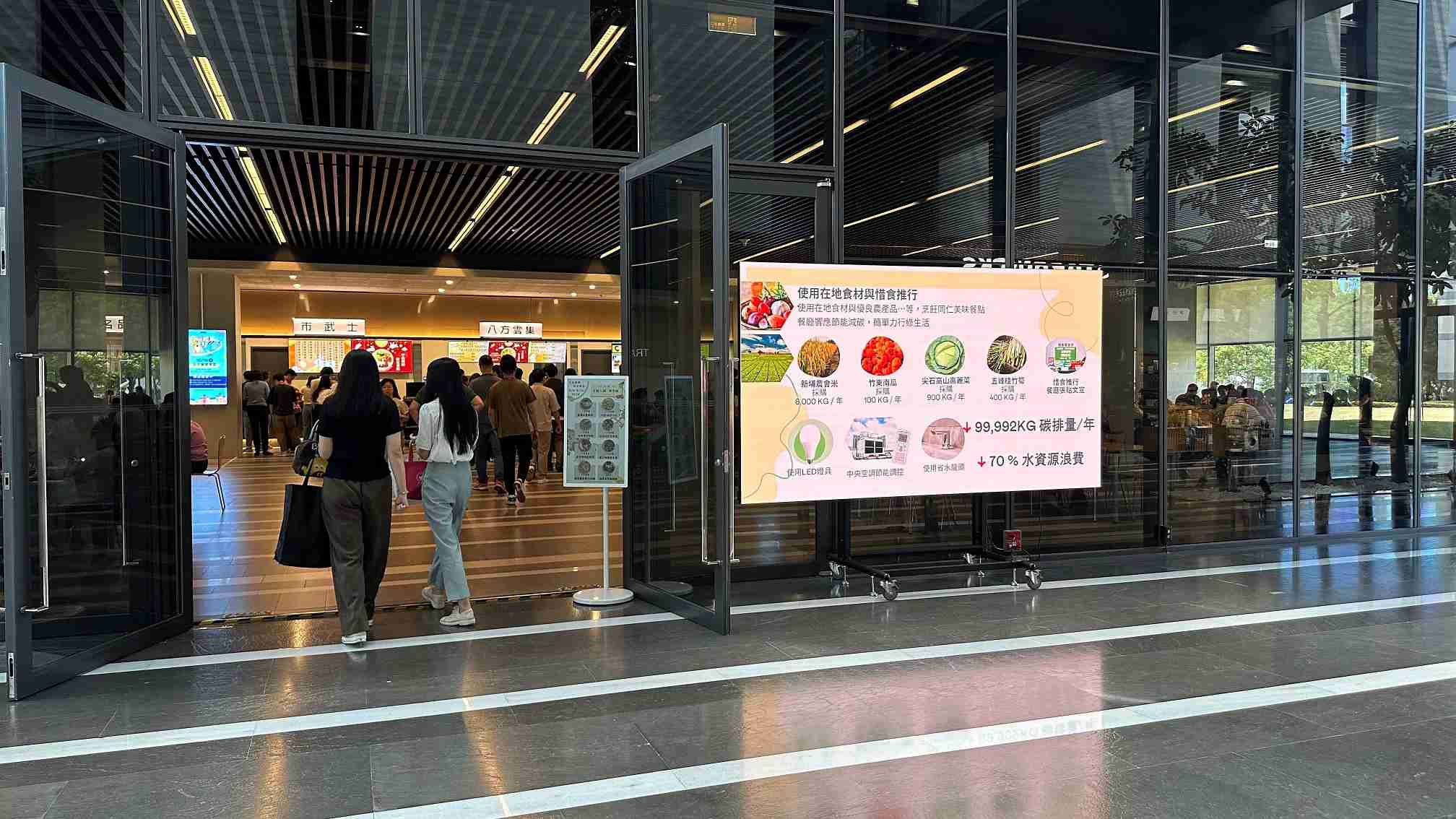  壹号平台从日常办公环境出发，，，于总部大楼员工餐厅推广低碳饮食、、、、发起减碳挑战等，，，，由内而外引导员工反思及改变个人日常行为，，，将公司转型成推动永续发展的重要场域